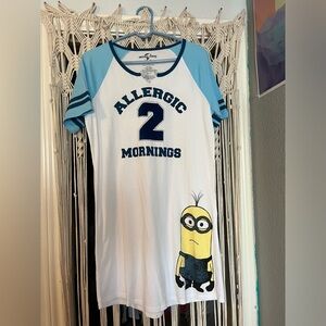 Universal minions womens nightgown size medium